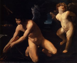 Crowned Love And Profane Love — Reni Guido (le Guide), Baroque