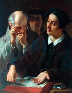 Philipp Melanchthon Expounding a Text from Luther's Bible to the Monks