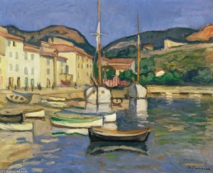 Harbour Of Cassis With Two Tartanes — Charles Camoin