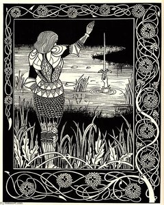 Excalibur In The Lake — Aubrey Vincent Beardsley