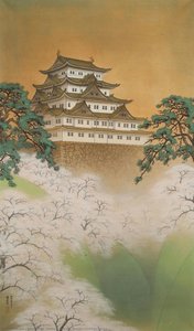Nagoya Castle In Spring — Masao Hida, Gekkyo, Shuzan