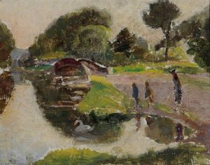 River Scene — Arnold Mason