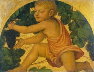Putto Picking Grapes — Bernardino Luini, Northern Renaissance