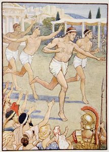 In Earliest Times A Simple Foot-race Was The Only — Walter Crane