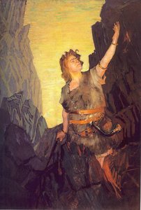 Portrait Of Ivan Yershov, The Role Of Siegfried — Boris Mikhailovich Kustodiev