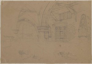 Arreton Church. Interior Arches — Jasper Francis Cropsey