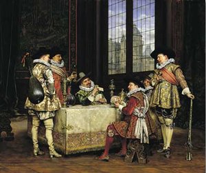 The Game Of Cards — Adolphe Alexander Lesrel