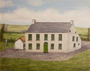 Sentry Hill House, Before 1885, With A Standing Stone — John Andrew Lawson