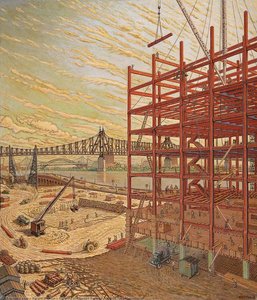 Building The United Nations 1 Steelwork Of Secretariat — Harold Weston