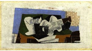 Guitar And Glass — Georges Braque