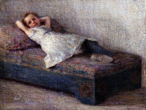 Little Model Resting — Emilio Longoni