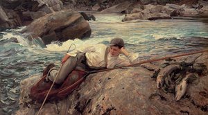 On His Holidays, Norway — John Singer Sargent, Realist Painting