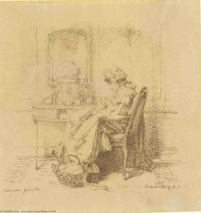Knitting Old Lady — Alexander Hugo Bakker Korff