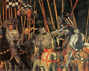 Micheletto Da Cotignola Engages In Battle (detail) — Paolo Uccello, Early Renaissance