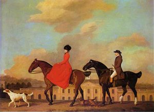 John And Sophia Musters Riding At Colwick Hall — George Stubbs, Romanticism