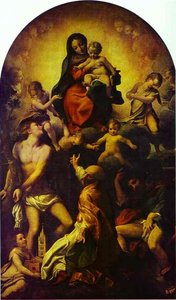Madonna And Child With St. Sebastian — Antonio Allegri Da Correggio