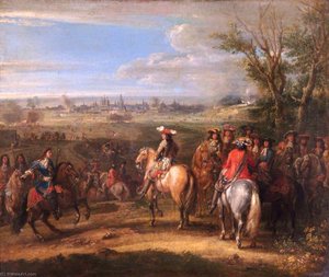 Louis Xiv At A Siege — Adam Frans Van Der Meulen, Baroque