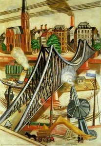 The Iron Bridge (view Of Frankfurt) — Max Beckmann