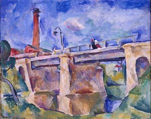 Bridge In Nara. The Wind. — Pyotr Konchalovsky