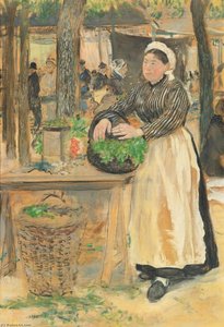 La Cuisinière Au Marché — Jean-françois Raffaelli