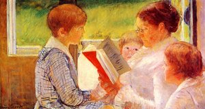 Mrs Cassatt Reading To Her Grandchildren — Mary Stevenson Cassatt, Impressionism