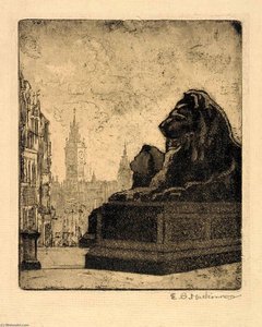 Lions In A London Square — Esther Blaikie Mackinnon