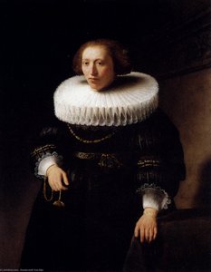 Portrait Of A Standing Woman — Rembrandt Van Rijn