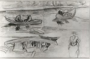 A Steamer With Several People — Vincent Willem Van Gogh