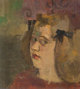 Girl With Bows In Her Hair — Victor Pasmore