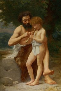 The Flute Lesson — Jules Cyrille Cavé