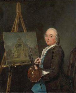 Portrait Of Jan Ten Compe, Painter And Art Dealer In Amsterdam, Tibout Regters, 1751 — Tibout Regters, Neoclassicism