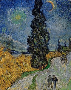 Country Road In Provence By Night — Vincent Willem Van Gogh, Post-impressionism