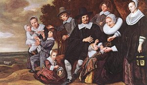 Family Group In A Landscape — Frans Hals I, Dutch Golden Age