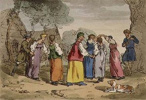 Village Amusements, Plate - (82) — John Augustus Atkinson