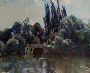 Langham Mill Pool On The Stour — Sir Alfred James Munnings