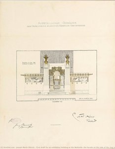 First Draft For An Exhibition Building At The Wollzeile, The Facade On The Side Of The Ring Road — Joseph Maria Olbrich