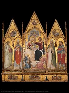 The Coronation Of The Virgin, And Saints — Paolo Di Giovanni Fei, Gothic Revival