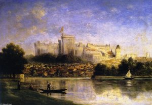 River Scene With Castle — Gilbert Munger
