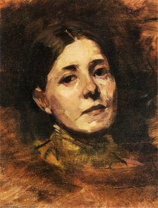 Portrait Sketch Of Elizabeth Boott — Frank Duveneck