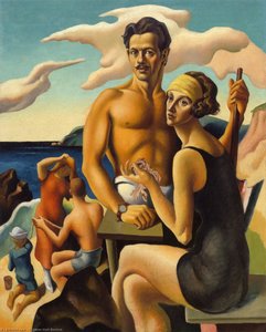 Self-portrait With Rita — Thomas Hart Benton