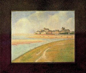 View Of Crotoy From Upstream — Georges Seurat, Neo-impressionism