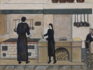 Scena domestica: interno con focolare