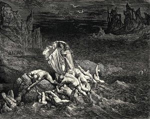 The Inferno, Canto 7, lines 118-119. 'Now seest thou, son! The souls of those, whom anger overcame.'