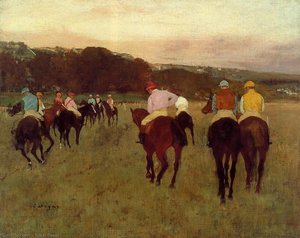 Racehorses At Longchamp 1 — Edgar Degas, Impressionism