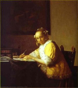 Lady Writing A Letter — Johannes Vermeer, Dutch Golden Age