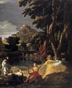 Landscape With Orpheus And Euridice (detail) — Nicolas Poussin, Classical Baroque