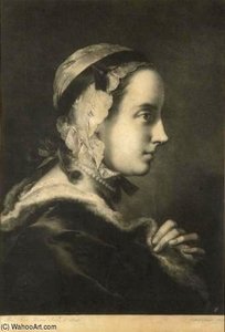 Young Woman In Profile With Cap And Necklace — Thomas Frye