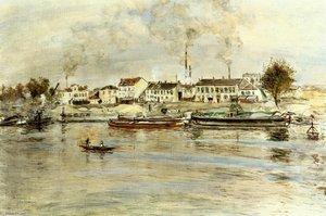The Saine At Suresnes, Issy-les-mouleneaux — Jean-françois Raffaelli