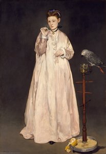 Woman With Parrot, Metropolitan — Édouard Manet