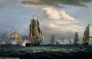 Sir Sidney Smith's Squadron Engaging A French — Thomas Whitcombe